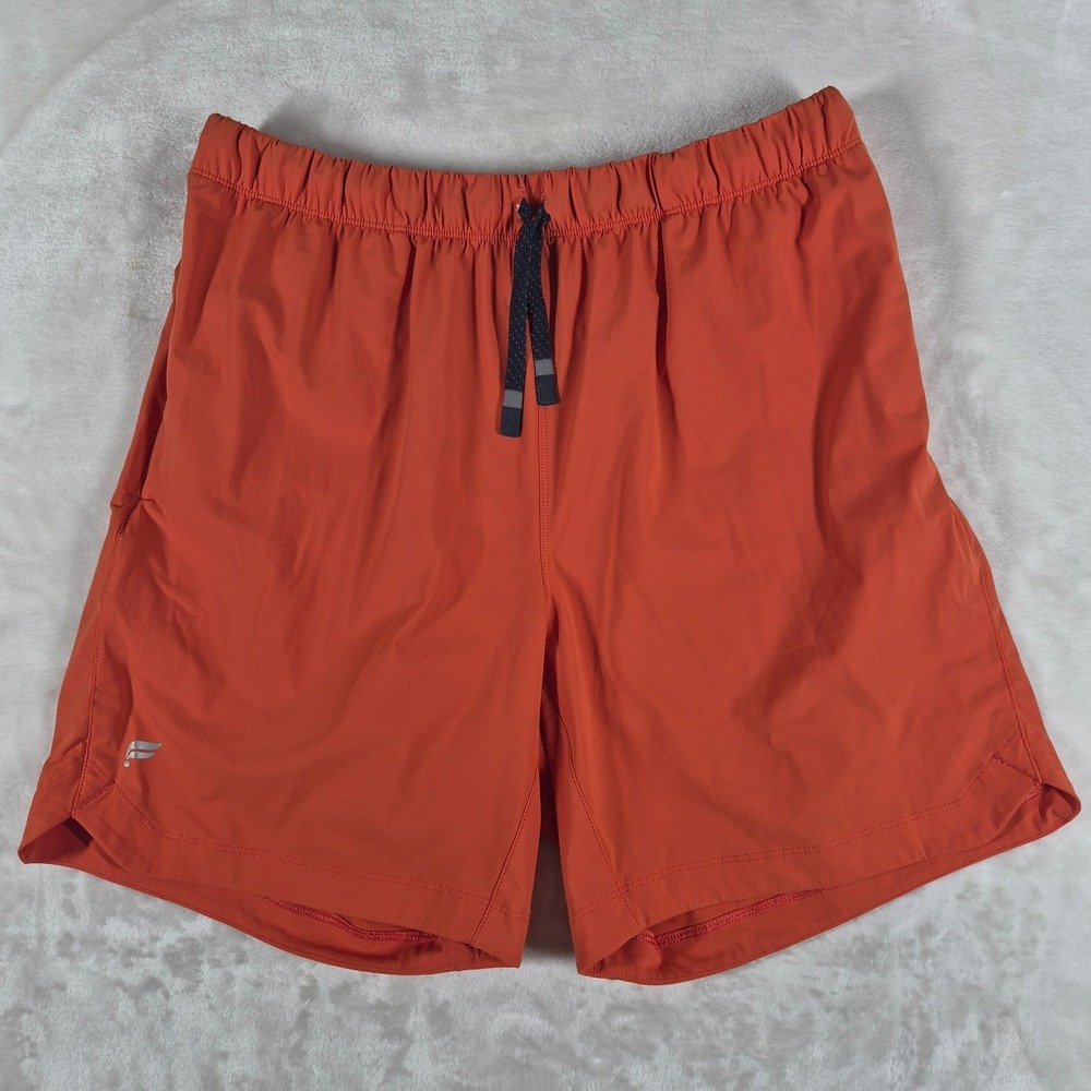 Fabletics The One Shorts Men's Large Orange 7" Inseam Gym Active Running Casual